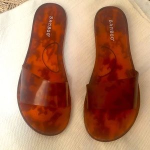 New BAMBOO Tortoise Shell Sandals 8